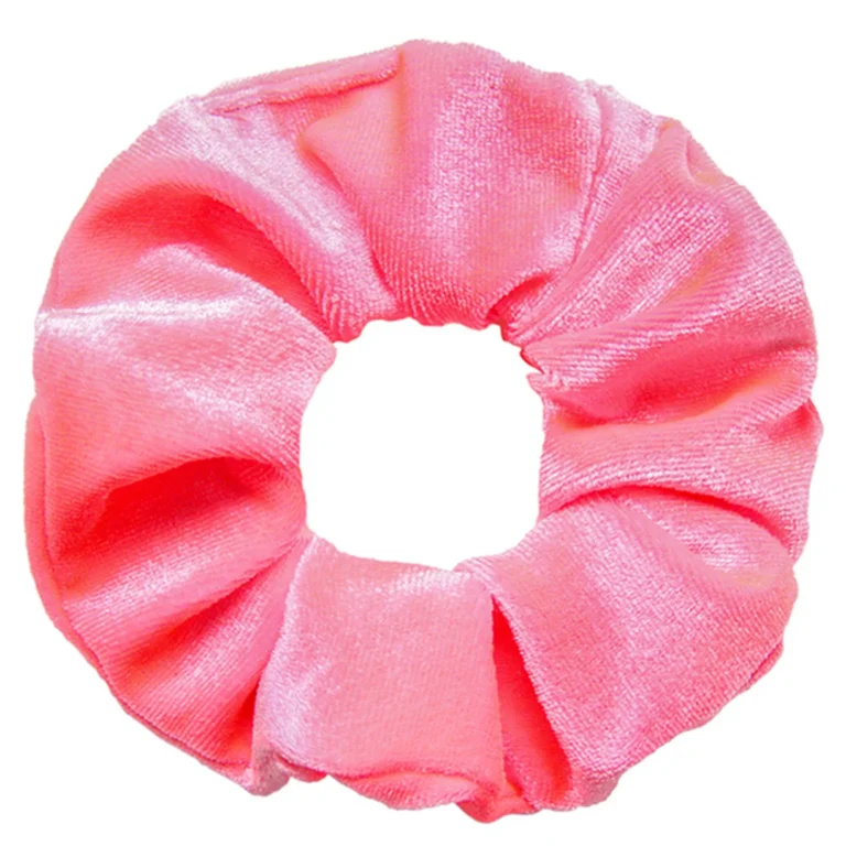 chouchou cheveux rose poudre