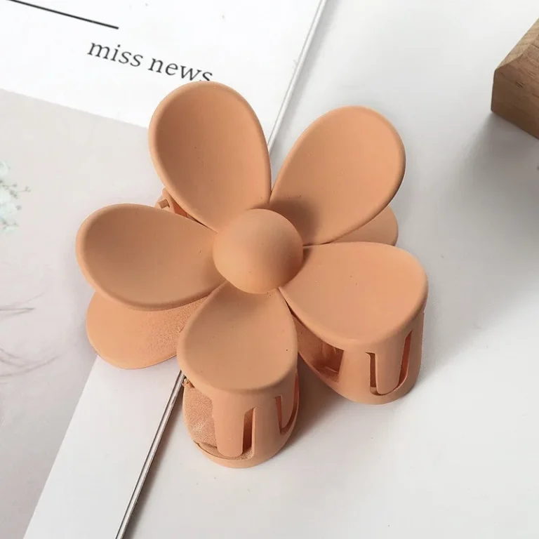Barrette cheveux fleur marron