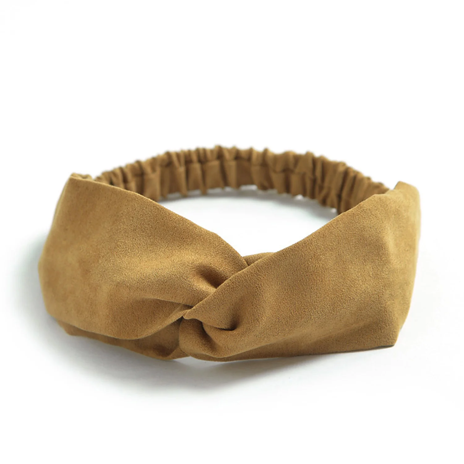 Serre-tête élastique marron clair