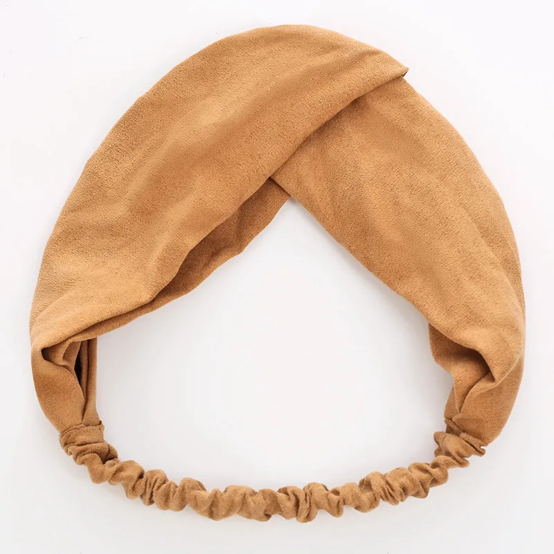 Serre-tête élastique marron clair